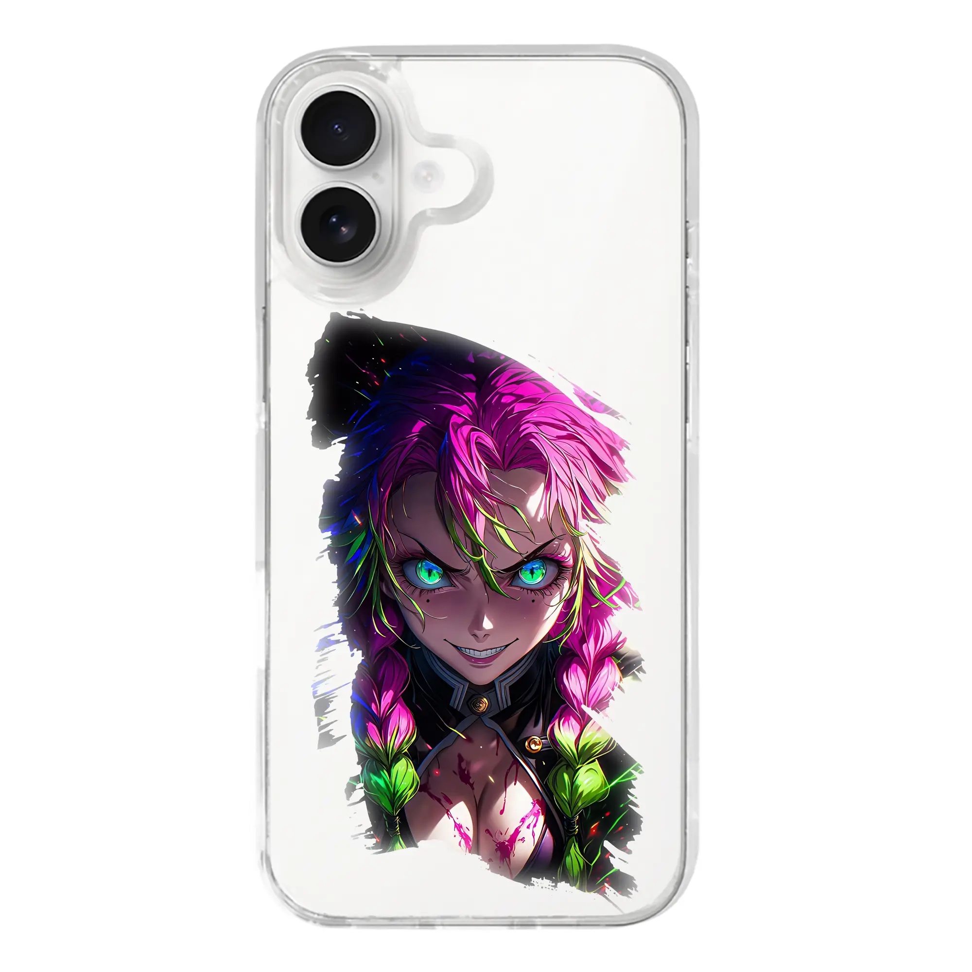 鬼滅の刃 グッズ,甘露寺 蜜璃 - iPhone 17シリーズ 透明スマホケース – 薄型・耐衝撃・精密フィット保護カバー